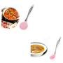 Kitchen Spatula Set Stainless Steel Silicone Kitchenware(5 Packs),Pink