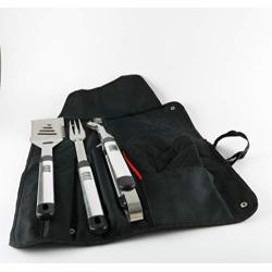 Outdoor Stainless Steel Barbecue Set Bbq Tool Set Accessories in Handbag Spatula Fork Tongs