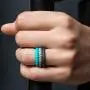 ThunderFit Womens Thin Swivel Rings, 10 Rings / 8 Rings / 4 Rings / 1 Ring - Stackable Silicone Wedding Rings - 2.5mm Wide - 2mm Thick