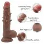 Lfcmf Love Toy Fun Toys Funny Couples Men Wear Strap-on Hollow - High Quality Double Layer Silicone Lfcmf (Color : Brown)