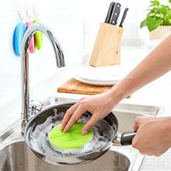 partm Silicone Dish Bow Washing Pads Brush Home Kitchen Cleaning Tool Magic Dishes Multipurpose Non-stick Kitchen Cleaning Tool