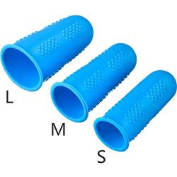 Silicone Finger Protectors 12 Pieces Finger Protectors Hot Glue Gun Finger Caps for HotGlue Sewing Wax Rosin Resin Honey Adhesives Scrapbooking in 3 Sizes(Red and Blue)