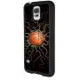 Samsung Galaxy S5 Case with Basketball Fire Pattern Whimsical Design Bumper Black Soft TPU and PC Protection Anti-Slippery &Fingerprint Case for Samsung Galaxy S5