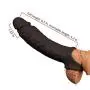 Ultra-Thin Crystal Silicone Penis Condom Expander Extended Male Chastity Toy Long Cock Sleeves