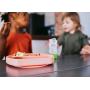 Suction Plate for Baby and Toddler - Divided Silicone Plate - BPA Free - Dishwasher and Microwave Safe - Cute Baby Shower Gift (Peach)