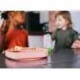 Suction Plate for Baby and Toddler - Divided Silicone Plate - BPA Free - Dishwasher and Microwave Safe - Cute Baby Shower Gift (Peach)