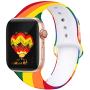 Kaome Floral Bands Compatible with Apple Watch 38mm 40mm 42mm 44mm, Soft Silicone Fadeless Pattern Printed Replacement Strap Bands for Women, Compatible with iWatch Series 5/4/3/2/1, S/M M/L