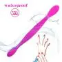 Silicone Waterproof Double Head Massager is an Energetic 7 Frequency Slim Toy for Men and Women