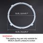 uxcell Silicone Gasket Sealing Ring for MIDEA Electric Pressure Cookers, Sealing Ring Inner Diameter - 8.7 Inch, Fits 5/6 QT Models, Set of 2