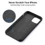 iPhone 11 Pro Silicone Case, XSHNUO Liquid Silicone Gel Rubber Ultra Thin Case with Soft Microfiber Cloth Lining Cushion for iPhone 11 Pro (2019) 5.8 inch (Black)