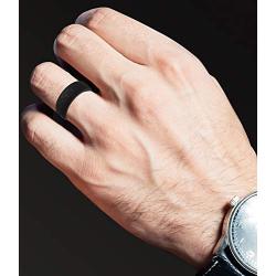 YesFit Silicone Wedding Ring for Men - Silicone Wedding Bands, 1 Pack/ 4 Pack