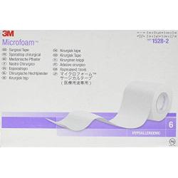 3M Microfoam Elastic Foam Surgical Tape 2" X 5.5 Yard Roll Hypoallergenic No Latex - Box of 6