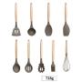 Wooden Handle Silicone Kitchenware Non-Stick Pan Silicone Kitchen Utensils Cooking Tools Kitchen Utensils NEW