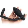 Anal Vibrator 10 Speed Prostate Massager Vibrating Anal Plug Silicone Waterproof Sex Toy with Two Erection Enhancing Vibrating Cock Ring and Testis Ring for Woman or Man (G-Spot Stimulation)
