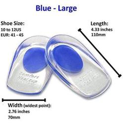 3 Pairs Silicone Gel Heel Cups - Shoe Inserts for Plantar Fasciitis, Sore Heel Pain, Bone Spur & Achilles Pain - Pad & Shock Absorbing Support (Men/Large)