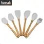 Silicone spatula - 6pcs/set Utensils Light Grey Food Grade Silicone Wood Handle Kitchen Cooking Tools Cookware Spatula Turner Ladle Kitchenware