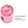 Portable Blender Electric Mixer Food Processor Usb Juicer Mini Blenders Small Food Smoothie Maker Bottle Mix Fruit Blade Jam,Purple 6 Blade