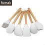 Silicone spatula - 6pcs/set Utensils Light Grey Food Grade Silicone Wood Handle Kitchen Cooking Tools Cookware Spatula Turner Ladle Kitchenware