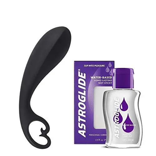 100% Super Soft Silicone Black Heart by Alive & 2.5 Astroglide Water-Based Lubricant