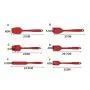 Silicone kitchenware set of 6 cream scraper six-piece baking tools spatula brush set (Color : Red)