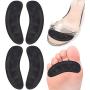 Urwalks Ball of Foot Cushions for High Heels, Non-Slip Comfortable Forefoot Pads Metatarsal Pads All Day Pain Relief, Toe Cushions for Forefoot - 2 Pairs (Black)