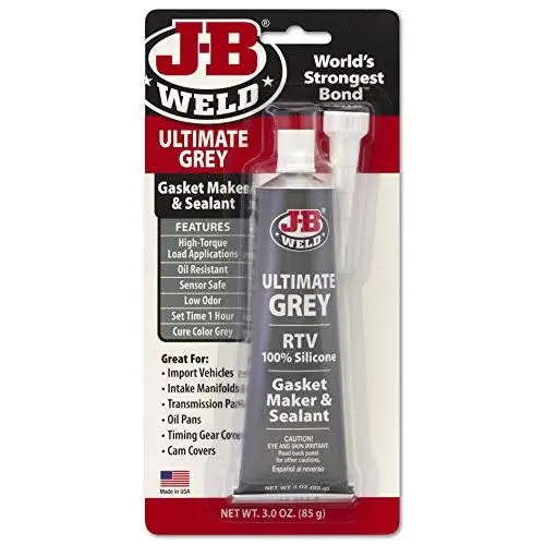 J-B Weld 32327 Ultimate Grey RTV Silicone Gasket Maker and Sealant - 3 oz.