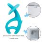 Mombella Dancing Elephant Soft Silicone Baby Teething Toy &Toothbrush/Gum Massager for teething pain relief,soft and durable. For baby teeth eruption period, 3M+. With a teether/pacifier clip.