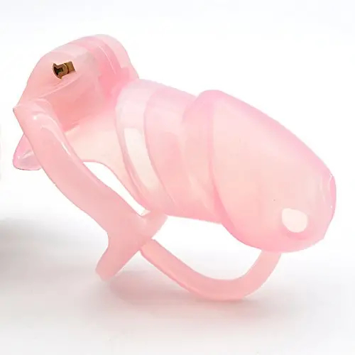 YiFeng Silicone Pink Men Adults Chastity Cage Device Bondage Fetish 233 (50mm Ring, Short)