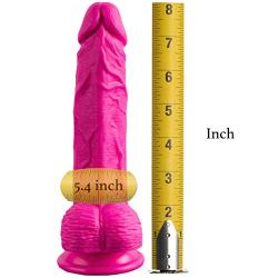 Ultra Realistic Dildo-Bendable 8” Sex Toy G-Spot Stimulator-Premium Massage Dual Density for Beginners Women with Strong Suction Cup, Free Lube & Satin Bag (Pink)