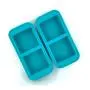 Souper Cubes Extra-Large Silicone Freezer Tray - makes 2 perfect 2 cup portions - freeze soup, stew, sauce, or meals (2 Cup tray, Aqua color, pack of 2, with lids)