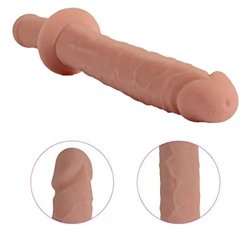 Soft Comfortable Stimulator 14.9 Inch Double Sided Toy Real Feel Soft Flexible Silicone Wand Double Head -D?ld`? Massager for Women