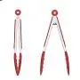 Silicone kitchenware 3-Piece 7&quot9&quot12" Kitchen Tongs Heavy Duty Non-Stick Clamp Clip For Kitchen BBQ Cooking Grilling Buffet Salad Bread Nonstick Heat Resistant Tools ( Color : Red , Size : 3-Piece )