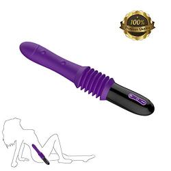 AV Magic Wand for Women T Shirt Fully Automatic Telescopic Massager with Base-3 Speed 10 Frequency - Rechargeable Handsfree Silicone Toy Purple by YSQSH