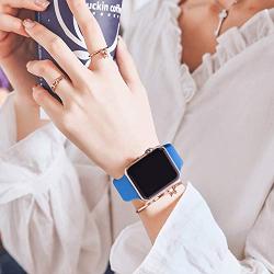 IYOU Sport Band Compatible with Watch Band 38MM 42MM 40MM 44MM, Soft Silicone Replacement Sport Strap Compatible with 2019 Watch Series 5 2018 Watch Series 4/3/2/1