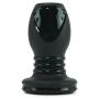 Doc Johnson Platinum Premium Silicone - The Stretch - Hollow Butt Plug - Medium - Black