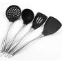 Aich Silicone Kitchenware Non-Stick Shovel Spoon Set Silicone Shovel Colander Spatula Shovel Non-Stick Pot High Temperature Kitchen Set Silicone [4 Piece Set]