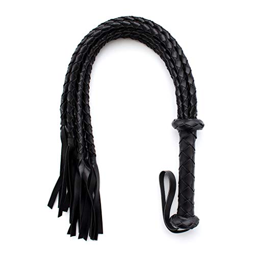 Guiseniour Game Spancking Floggor Pu Leather Funy Snake Weave Loose Diamond Handle Whip Toy Bondagge
