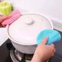 Dishwashing brush Silicone Dishwashing Sponge Brush Antibacterial Kitchen Cleaning Insulation Pad Fruit Vegetable Bath Kitchenware Brush