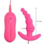 Loveria Vibrating Prostate Massager Anal Sex Toy for men 10-Frequency Vibrating Silicone Butt Anal Plug Vibrator Stimulator(Pink)