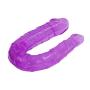 PRETYZOOM Silicone Double Headed Ended Dildo Dong G Spot Dildo Toy for Women (Purple)