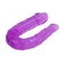 PRETYZOOM Silicone Double Headed Ended Dildo Dong G Spot Dildo Toy for Women (Purple)