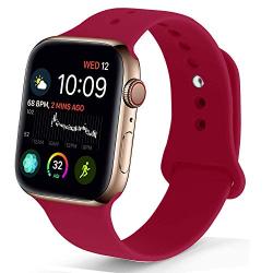 NUKELOLO Sport Band Compatible with Apple Watch 38MM 40MM 42MM 44MM,Soft Silicone Replacement Strap Compatible for Apple Watch Series 5/4/3/2/1