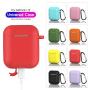 AirPods Case Cover Newest Silicone Skin Cute Full Protective Case Cover with Keychain Compatible with Apple Airpods 2 & 1 Wireless Charging Case, Airpods Accesssories (Pastel Purple)