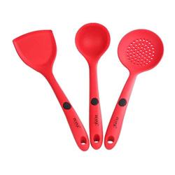Spatula Silicone Shovel Set Non-stick Spatula Pan Cooking Shovel Kitchenware Combination,Red