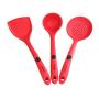 Spatula Silicone Shovel Set Non-stick Spatula Pan Cooking Shovel Kitchenware Combination,Red