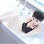HAOZICH Realistic Silicone Soft D?ld? with Strong Suction Cup Massager Wand Cock Toy High Quality Silicone Material (Color : Skin Color, Black) HAOZICH (Color : Black)