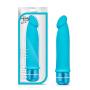 7.5" Soft Realistic Platinum Silicone Vibrating Dildo - Multi Speed G Spot Stimulating Smooth Vibrator - Waterproof - Sex Toy for Women - Sex Toy for Adults (Blue)