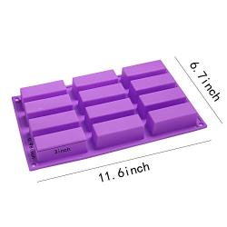 KALAIEN 12 Cell Sponge Finger Silicone Mould Cake Bar Bakeware Mold Baking Tray