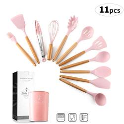 Japanese Style Silicone Kitchen Utensils Set 11PCS Kitchenware Sets Cooking Tools Storage Bucket