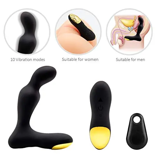 Porwerful 10 Speed/Frequency Waterproof FDA Approved Silicone Curve Rechargeable Massagers Wearable P-rostat-e Therapeutic Massage Device